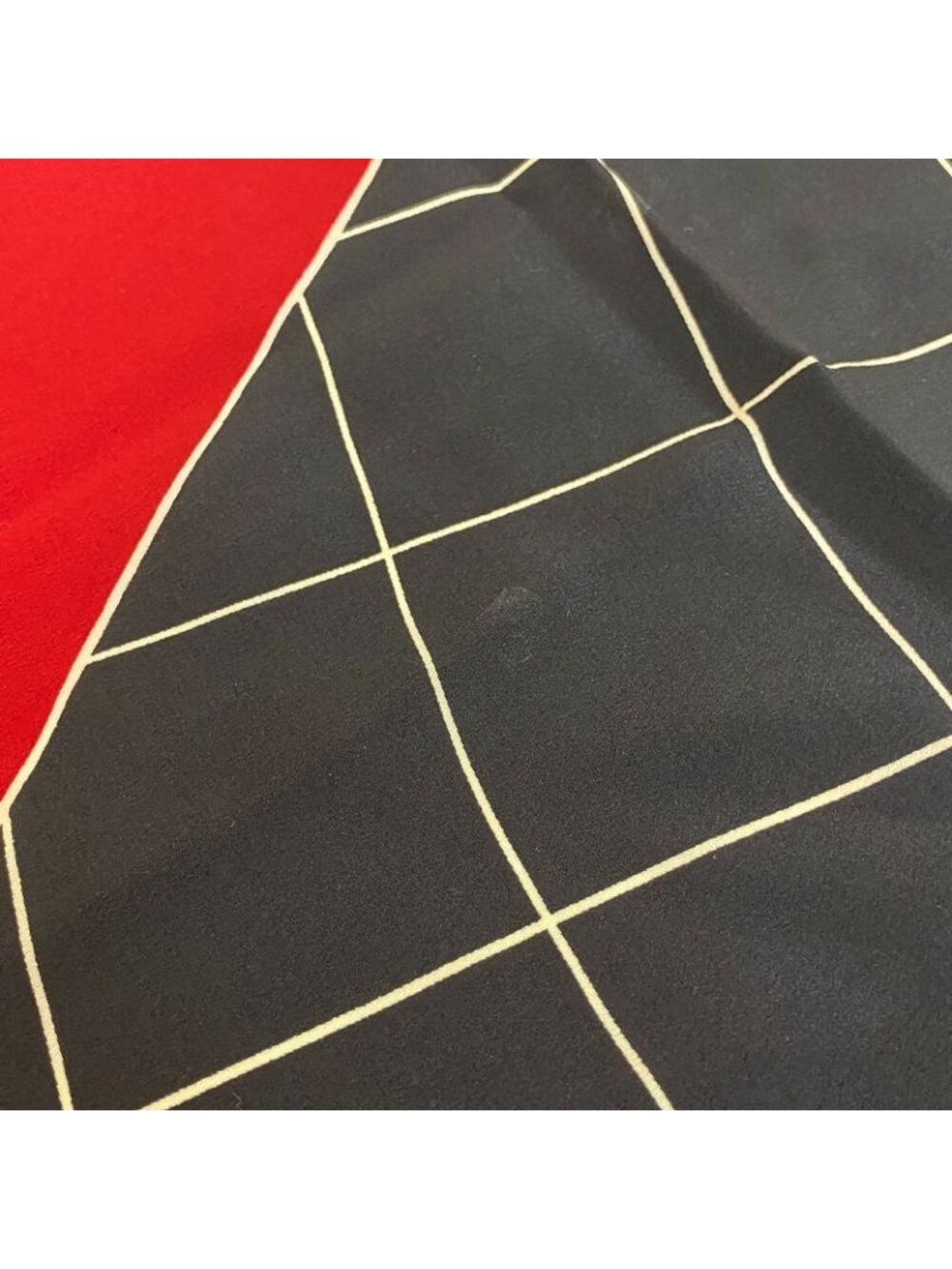 Chanel Bag Pattern Quilted Silk Scarf Black - Picture 3 of 8